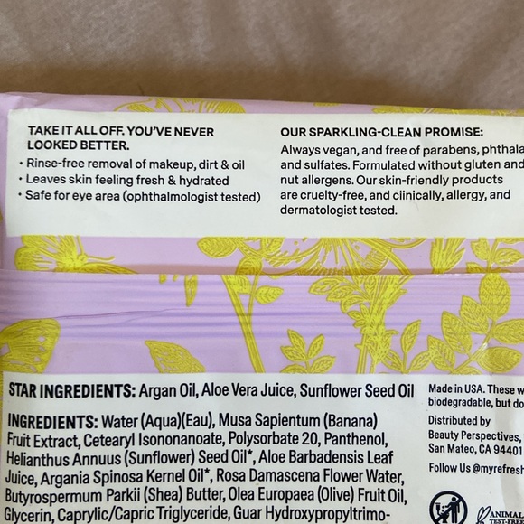 🆕 Refreshments cleansing face wipes 30 count - Picture 2 of 2